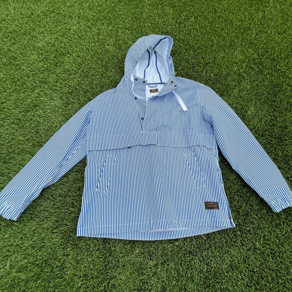 Levi's Skateboarding Anorak Jacket Blue White Ripstop Oversized Men's L